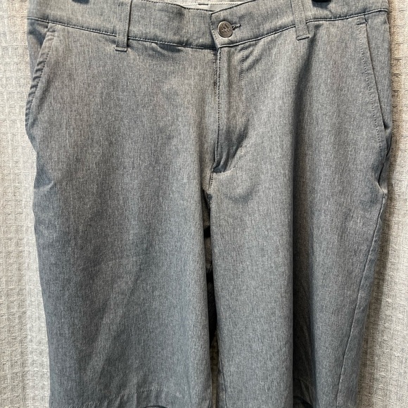 adidas Men's Charcoal Flat Front Shorts - Picture 3 of 9